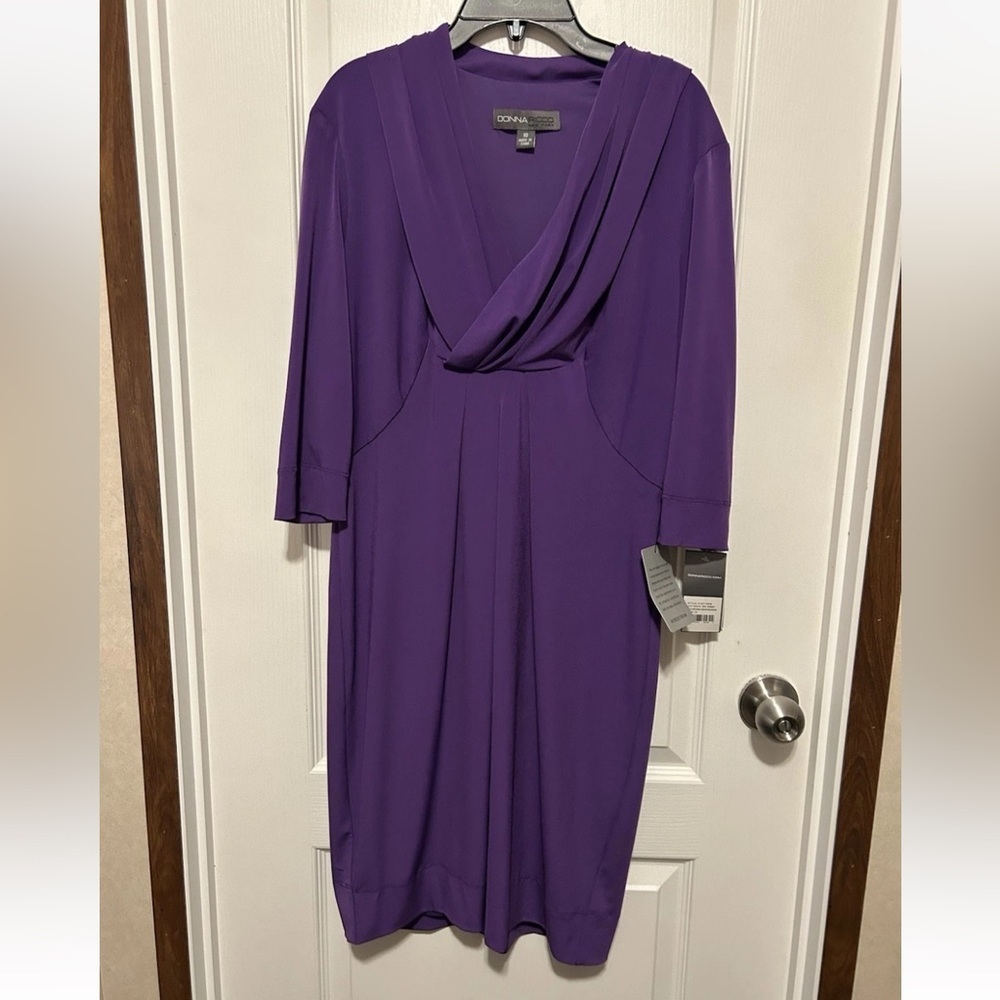 Donna Ricco NY Purple Draped Women's Dress NWT - Size 10
